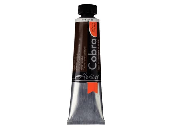 Cobra Artist Water-Mixable Oil Colour Tube Raw Umber 408