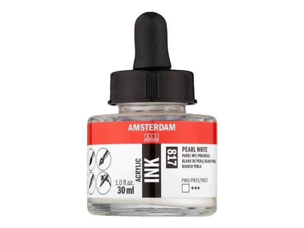Amsterdam Acrylic Ink Bottle Pearl White 817