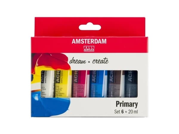 Amsterdam Standard Series acrylic paint primary set | 6 x