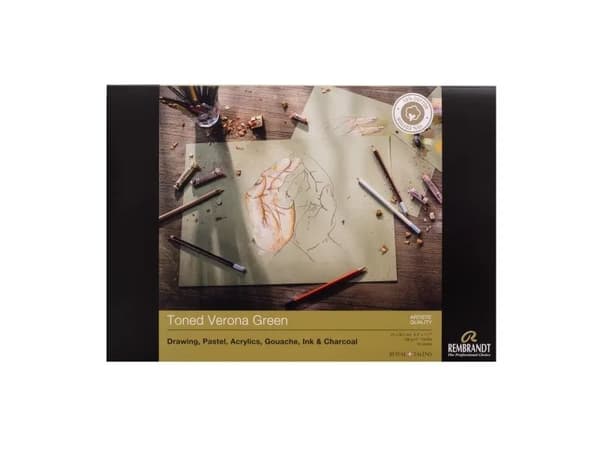 Rembrandt sävytetty paperialusta Verona Green | 21 x 29,7 cm (A4), 180 g, 50 arkkia