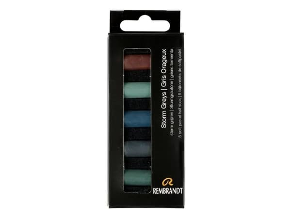 Artequipment Rembrandt Soft pastellisarja Storm Greys | 5 puolikasta pastellia | 5 puolikasta pastellia