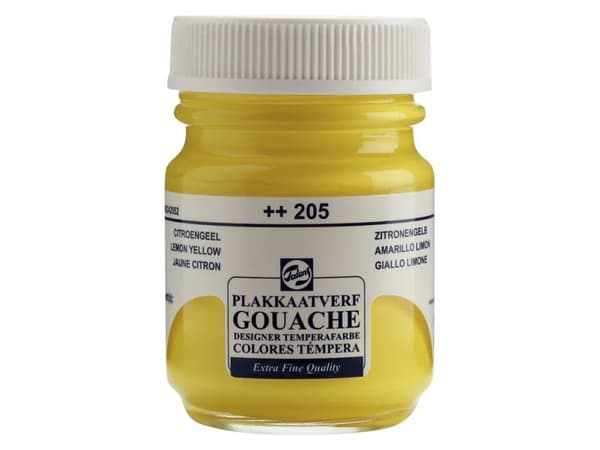 Talens Gouache Extra Fine Quality Bottle Lemon Yellow (Primary) 205