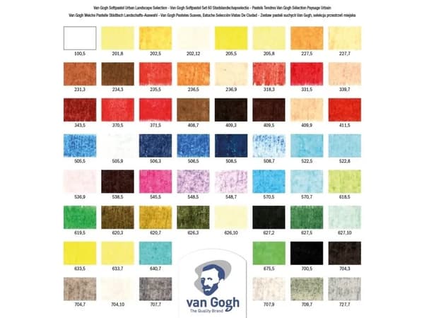 Van Gogh Soft pastel urban landscape selection set | 60 colours