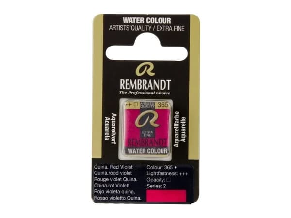 Rembrandt Watercolour Pan Quinacridone Red Violet 365