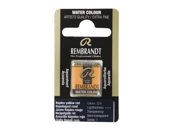 Rembrandt Watercolour Pan Naples Yellow Red 224