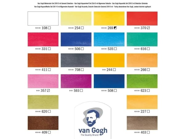Van Gogh Watercolour set | 20 x tubes