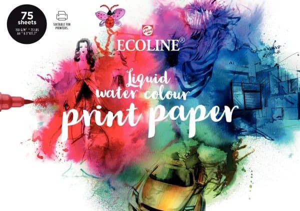 Ecoline Watercolour printer paper | 21 x 29.7 cm (A4), 150 g/m², 75 sheets