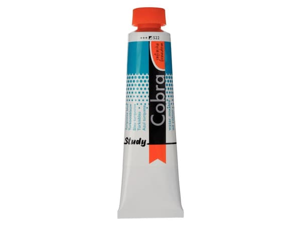 Cobra Study Water Mixable Oil Colour Tube Turquoise Blue 522