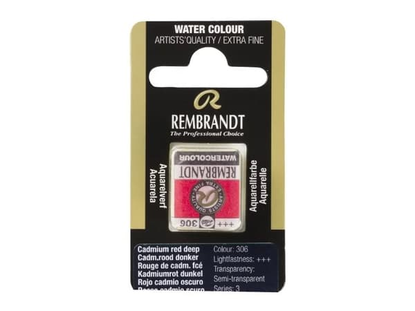 Rembrandt Watercolour Pan Cadmium Red Deep 306