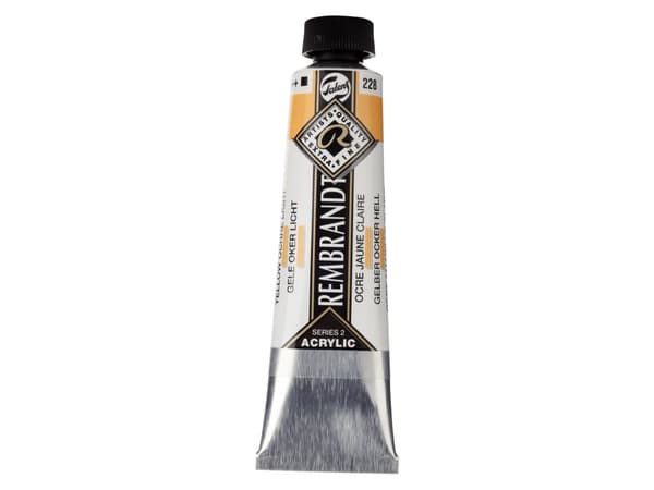Rembrandt Acrylic Colour Tube Yellow Ochre Light 228