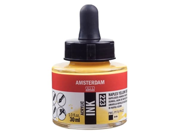 Amsterdam Acrylic Ink Bottle Naples Yellow Deep 223
