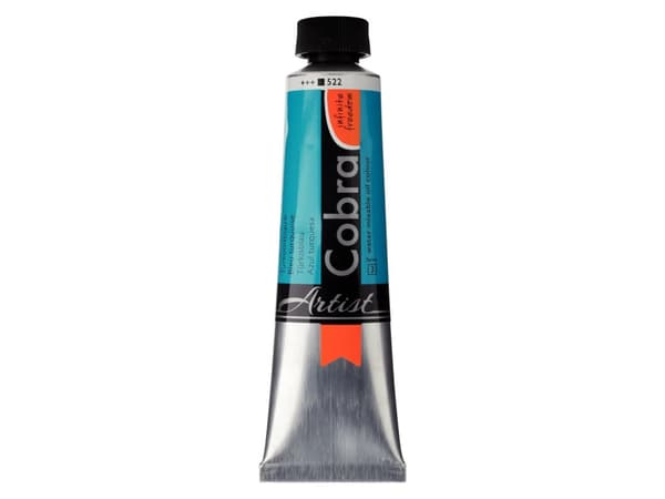 Cobra Artist Water-Mixable Oil Colour Tube Turquoise Blue 522