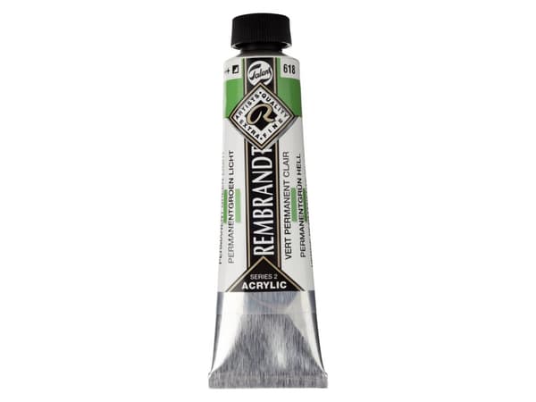 Rembrandt Acrylic Colour Tube Permanent Green Light 618