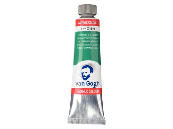 Van Gogh Acrylic Colour Tube Permanent Green Deep 619