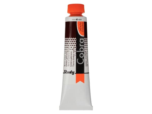 Cobra Study Water Mixable Oil Colour Tube Burnt Umber 409