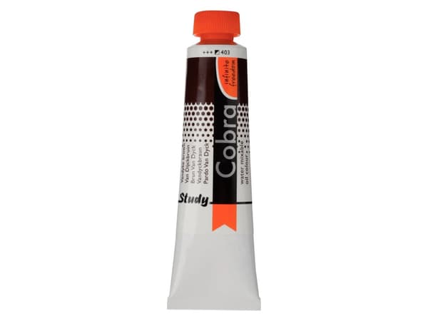 Cobra Study Water Mixable Oil Colour Tube Vandyke Brown 403