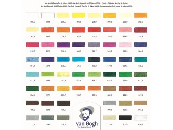 Van Gogh Oil pastel complete collection set | 60 colours | CDON