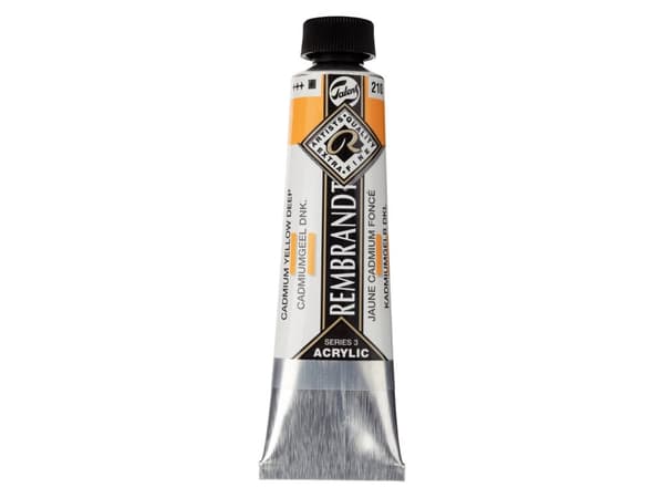 Rembrandt Acrylic Colour Tube Cadmium Yellow Deep 210
