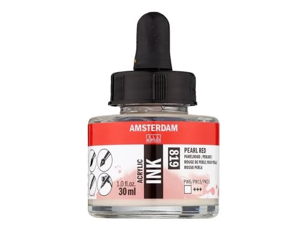 Amsterdam Acrylic Ink Bottle Pearl Red 819