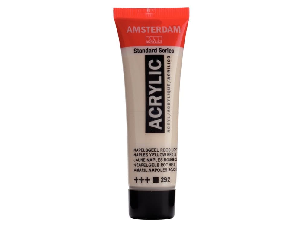 Amsterdam Standard Series Acrylic Tube 20 ml Naples Yellow Red Light 292