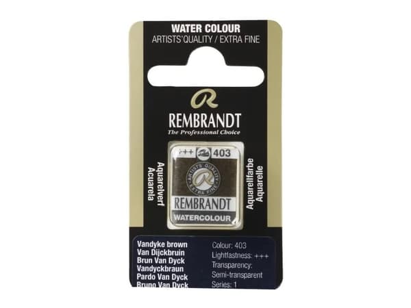 Rembrandt Watercolour Pan Vandyke Brown 403