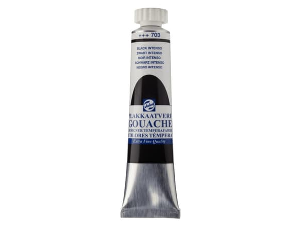 Talens Gouache Extra Fine Quality Tube Black Intenso 703
