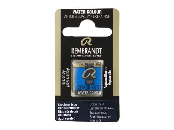 Rembrandt Watercolour Pan Cerulean Blue 534