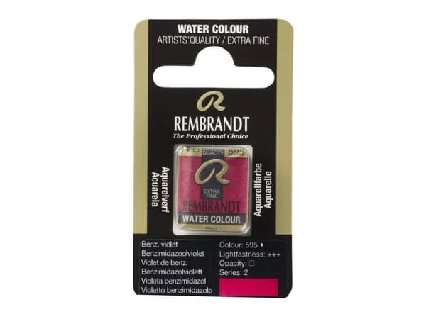 Rembrandt Watercolour Pan Benzimidazolone Violet 595