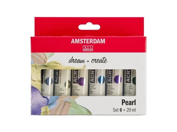 Amsterdam Standard Series akryylivärit helmiäissarja | 6 x 20 ml
