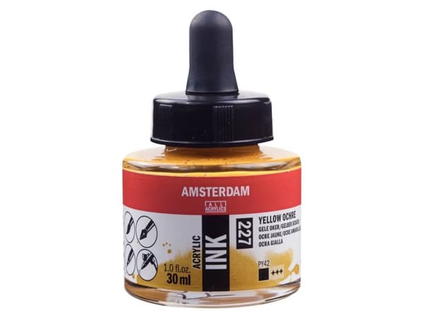 Amsterdam Acrylic Ink Bottle Yellow Ochre 227