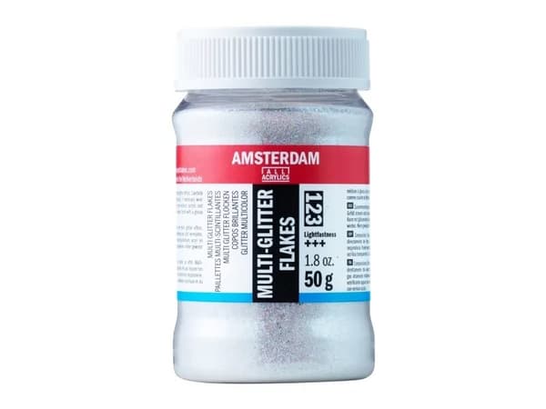 Amsterdam Multi-colored glitter flakes 123 jar