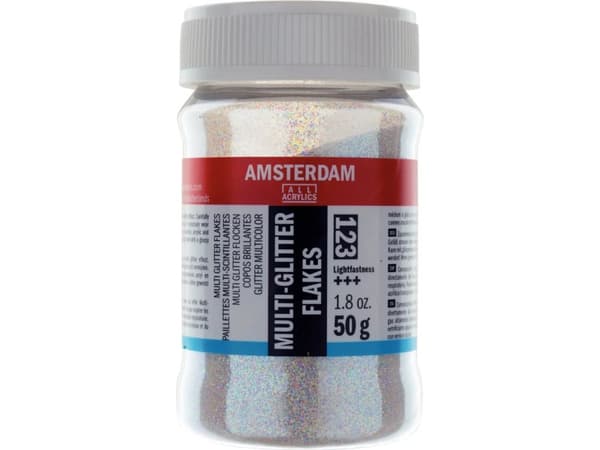 Amsterdam Multi-colored glitter flakes 123 jar