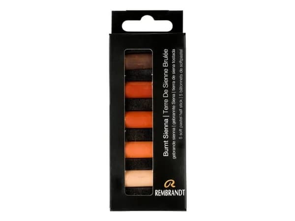Rembrandt Soft pastellisarja Burnt Sienna | 5 puolikasta pastellia