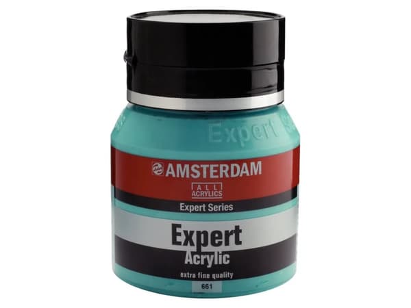 Amsterdamin Expert-sarjan akryylipurkki 400 ml turkoosi vihreä 661
