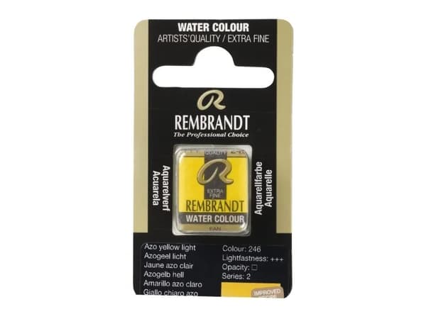 Rembrandt Watercolour Pan Azo Yellow Light 246