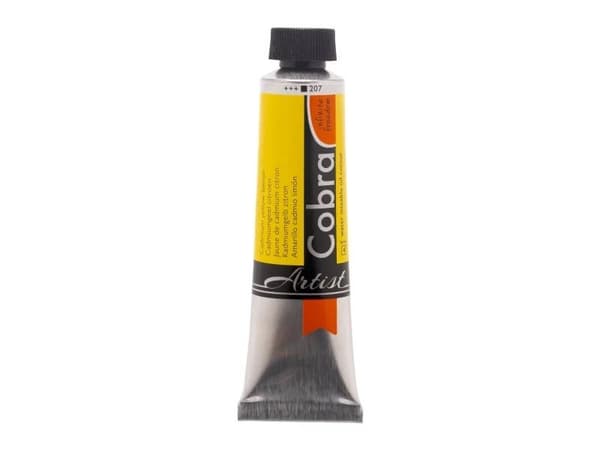Cobra Artist Water-Mixable Oil Colour Tube Cadmium Yellow Lemon 207
