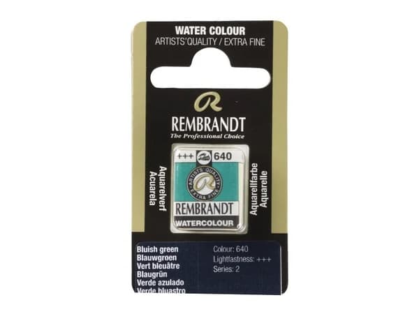Rembrandt Watercolour Pan Bluish Green 640