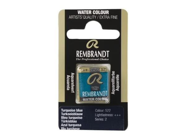 Rembrandt Watercolour Pan Turquoise Blue 522