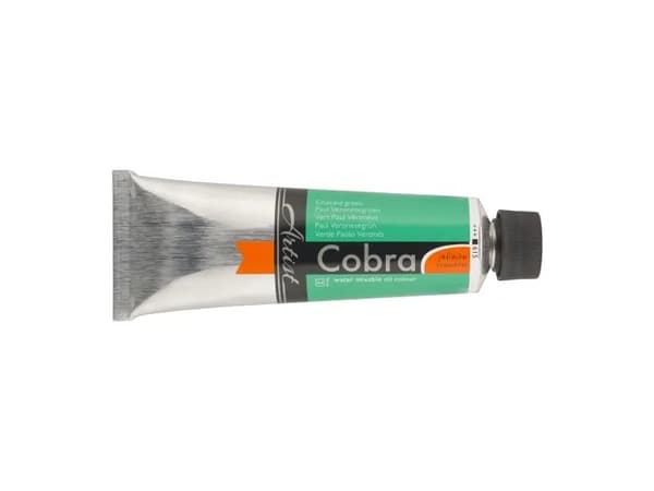 Cobra Artist Water-Mixable Oil Colour Tube Emerald Green 615