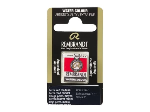 Rembrandt Watercolour Pan Permanent Red Medium 377
