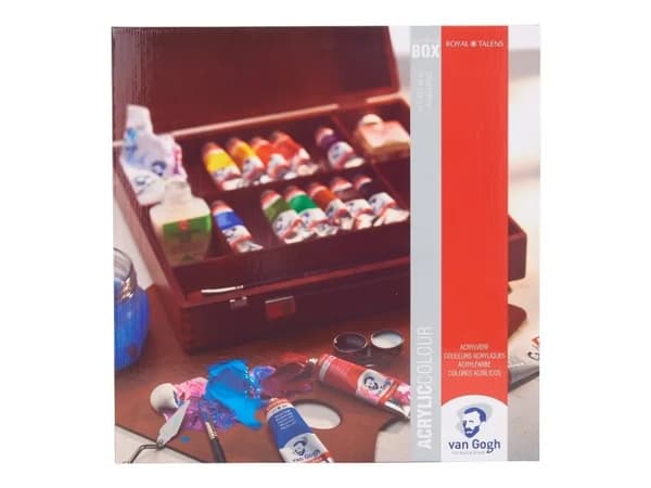 Van Gogh Acrylic colour wooden box Inspiration | 14 x + accessories