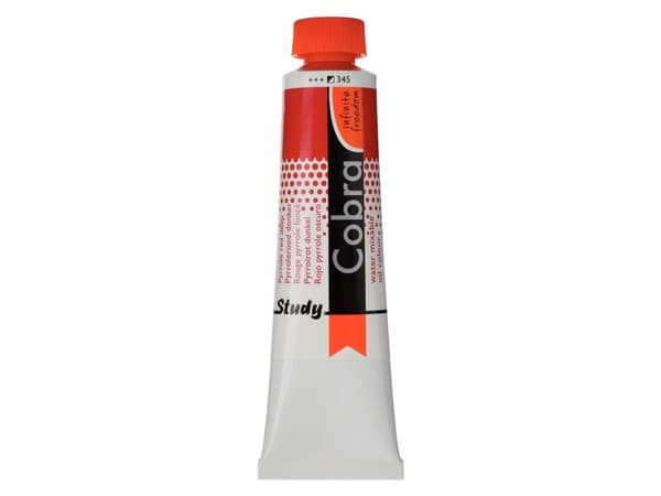 Cobra Study Water Mixable Oil Colour Tube Pyrrole Red Deep 345
