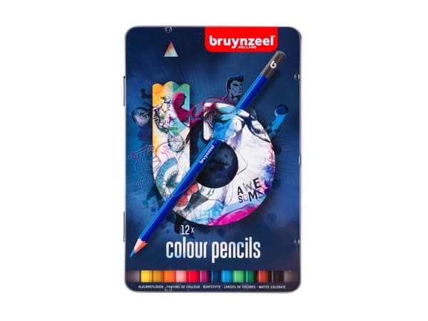 BRUYNZEEL SAKURA Bruynzeel Colour pencil tin dark | 12 colours