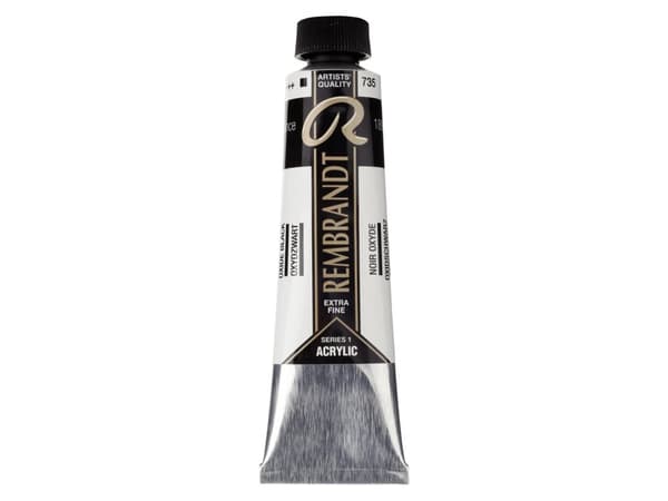 Rembrandt Acrylic Colour Tube Oxide Black 735