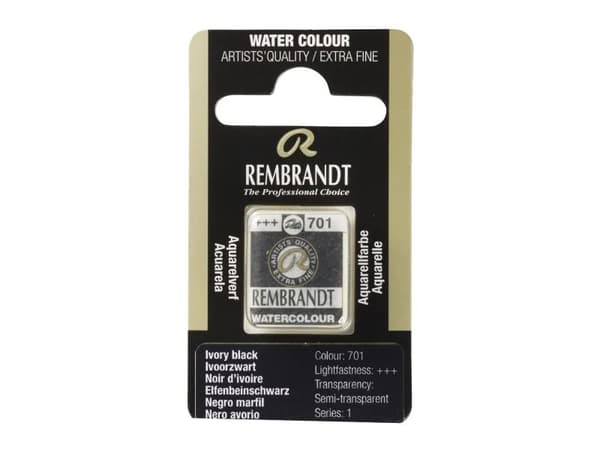 Rembrandt Watercolour Pan Ivory Black 701
