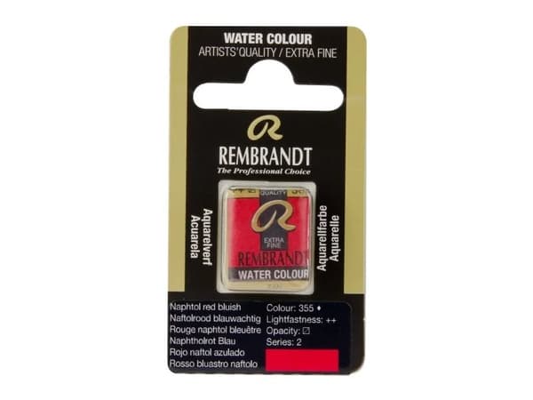 Rembrandt Watercolour Pan Naphtol Red Bluish 355