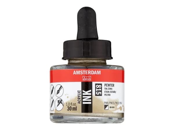 Artequipment AMSTERDAM ACRYLIC INK 30 ml - PEWTER uniw