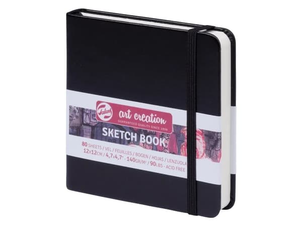 Talens Art Creation Sketchbook Black | 12 x 12 cm, 140 g, 80 sheets