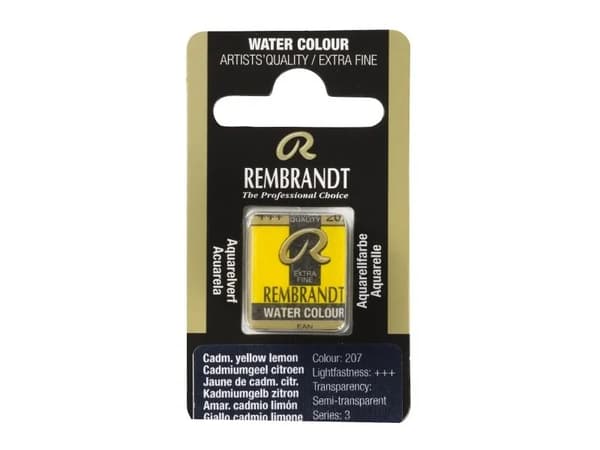 Rembrandt Watercolour Pan Cadmium Yellow Lemon 207