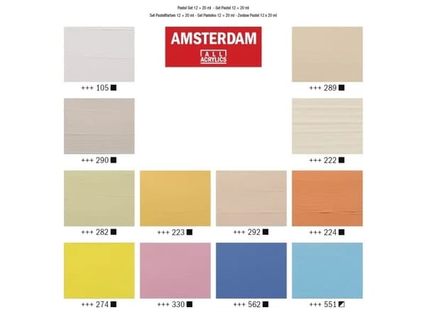 Amsterdam Standard Series acrylic paint pastel set | 12 x